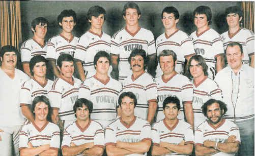 Rainbows Rugby League Club won the 1982 A-Grade Premiership. Included in the team were (Back Row) N Williams, M McBride, M Connell, W Franke, S McCosker, W Connell, K Williams, (Middle Row) E Ward (Club Manager), A Kunst, W Sutherland, K Rush, N Munn, B Gosling, K Hooker, K Steinke (Treasurer) and (Front Row) G Eaton, W Mi Mi, K Healy (Captain-Coach), L Mi Mi and C Mi Mi. Rainbows Rugby League Club won the 1982 A-Grade Premiership. Included in the team were (Back Row) N Williams, M McBride, M Connell, W Franke, S McCosker, W Connell, K Williams, (Middle Row) E Ward (Club Manager), A Kunst, W Sutherland, K Rush, N Munn, B Gosling, K Hooker, K Steinke (Treasurer) and (Front Row) G Eaton, W Mi Mi, K Healy (Captain-Coach), L Mi Mi and C Mi Mi.